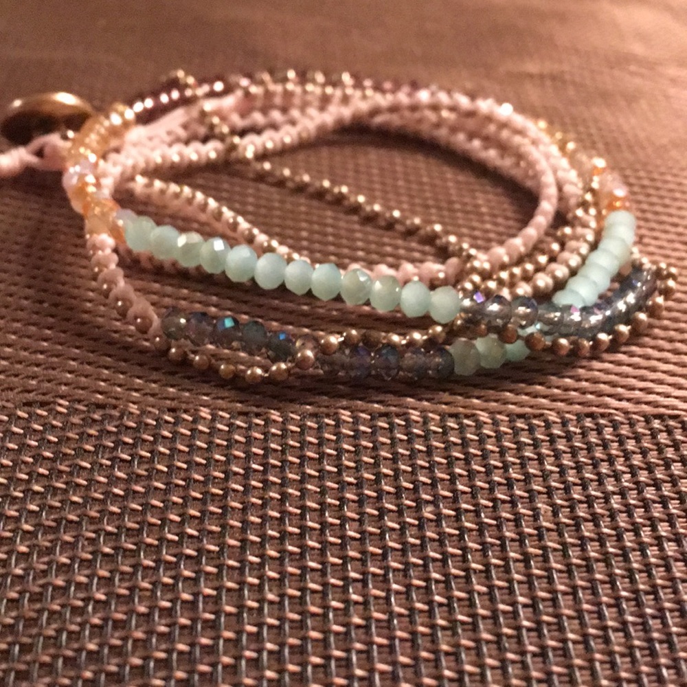 MOST FAVORED C+I BEADED WRAP AROUND BRACELET